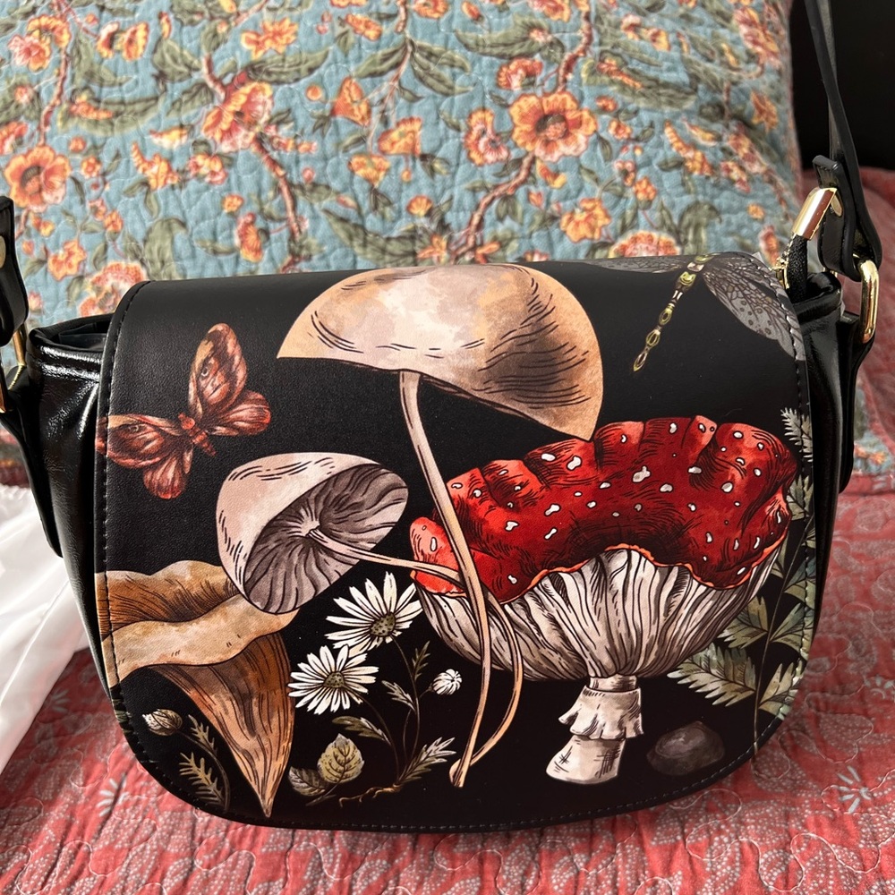 Boho Vegan Leather Saddle Bag